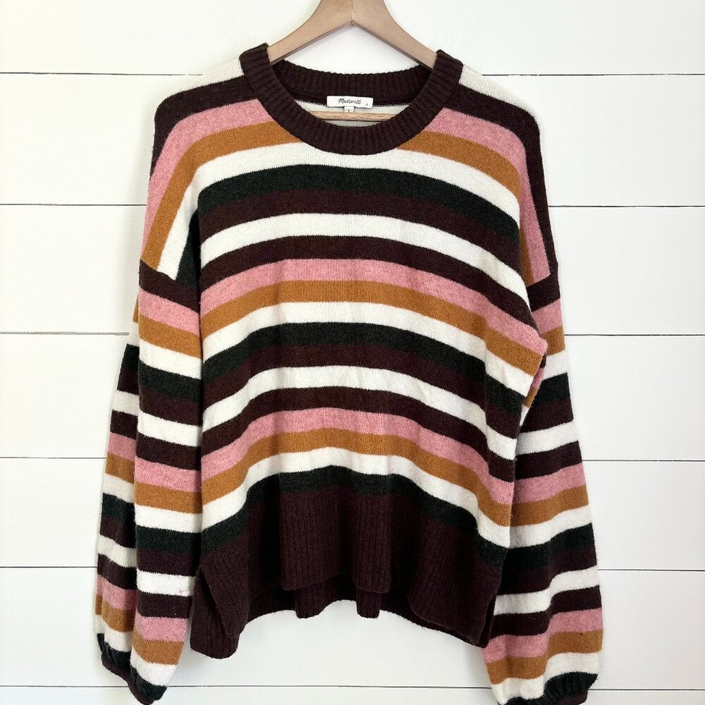 Madewell women's striped super soft sweater size large